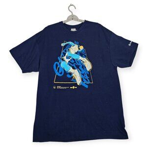 Golden State Warriors 2024 NBA Opening Night SGA Graphic T-Shirt XL Blue (Signed